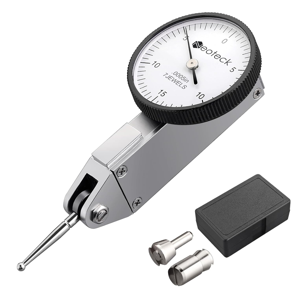 Precision Dial Test Indicator 0.03in 0.0005in with Steel Dovetail Clamps