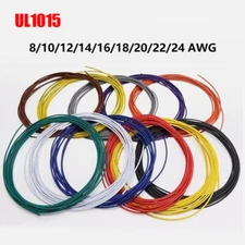 UL1015 8/10/12/14/16/18 -24AWG Stranded Cable Hook-Up Electronic Wire 600V 105°C