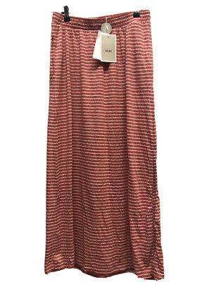Jupe Femme ICHI Taille L – Rouge évasée En Coton – Neuve Avec étiquettes