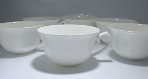 Villeroy & Boch Manoir White 6 Tea Cups Porcelain Cottage Relief Height: 5.9cm - Picture 1 of 6