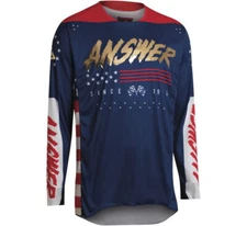 Answer Racing A22 Elite Redzone Blue/Red MX Off-Road Jersey Men's Sizes SM - LG