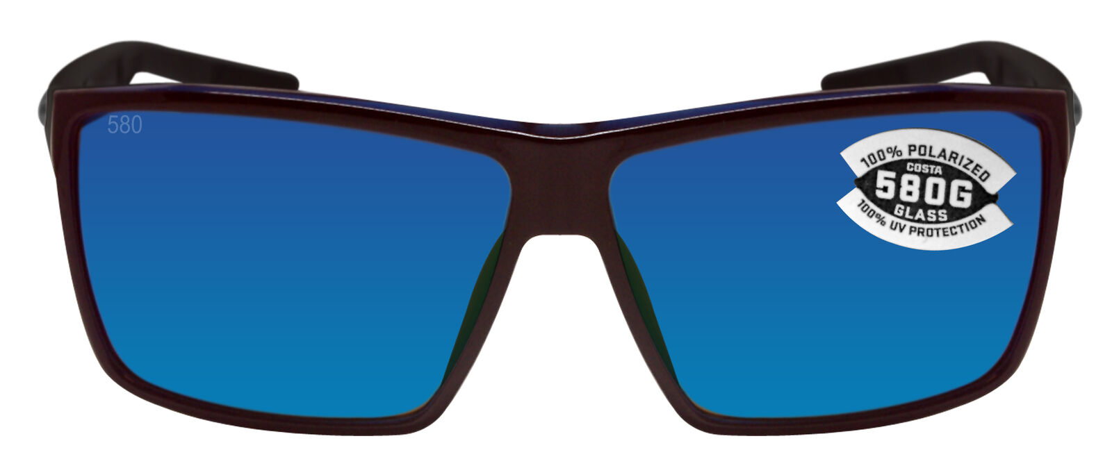 Costa Del Mar Rincon Polarized Blue Lens Shiny Black Sunglasses 