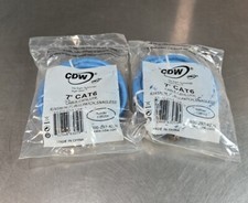 CDW Belkin 7' FT Cat 6 Snagless Patch Cable BLue - Lot Of 2.        5E-18