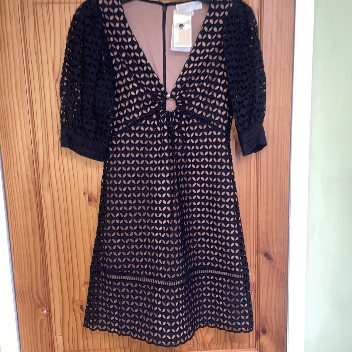 MICHAEL MICHAEL KORS GEO EYELET MINI DRESS UK