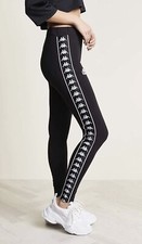 Image of Kappa Womens Leggings Banda 222 Anen Cotton 311E57W Black White Size S