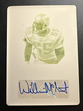 2020 Panini XR Acclaimed Printing Plate Yellow 1/1 Willie McGinest #AA-WM Auto