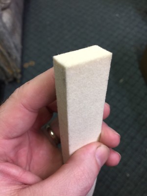 Very Firm White Block/Hammer Felt Strip for Piano Repair, 1/2'' x 1'' x 32''+