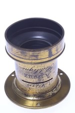A. BAUZ RECTILIGNE BRASS 190MM' LENS ANTIQUE ATLEAST 5X7 , 13X18CM CAMERA