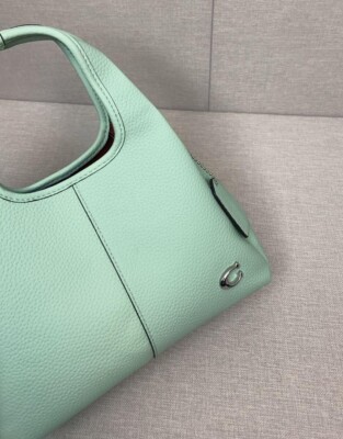 COACH light green CM545 LANA 23 Polished pebble Leather 2way