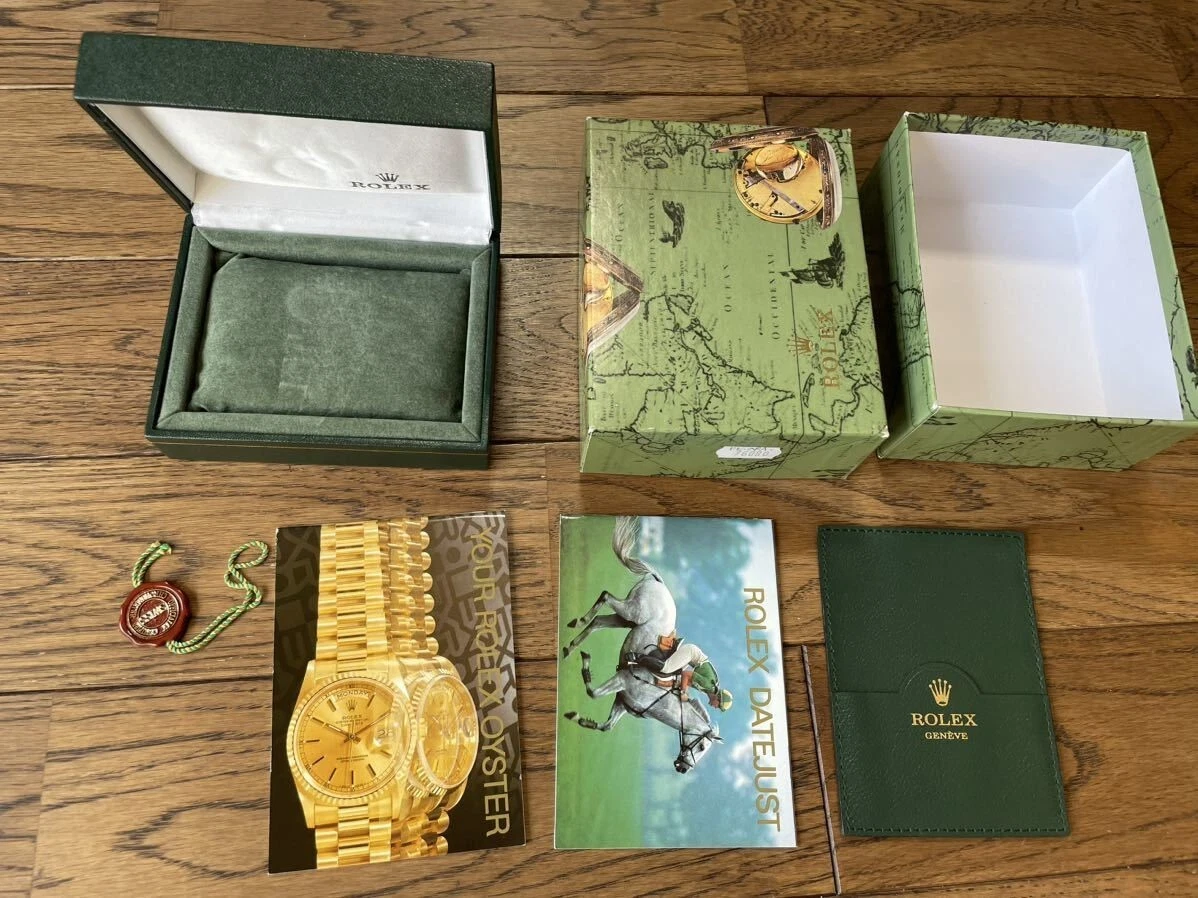 GENUINE ROLEX 76080 Oyster Perpetual Datejust watch box case wood