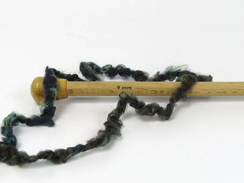 Lote de 2 hilos de lana Boucle hilo mágico súper voluminoso 2x150 g dorado verde cobre azul Foto 3 de 4