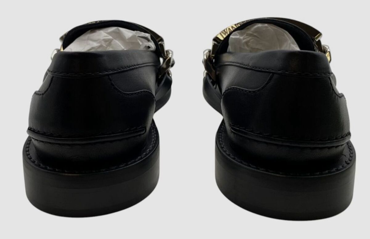 【関税込み】JW Anderson ブラック Gourmet ローファー JW Anderson Men's Black Gourmet Slip On Loafers Shoes Size