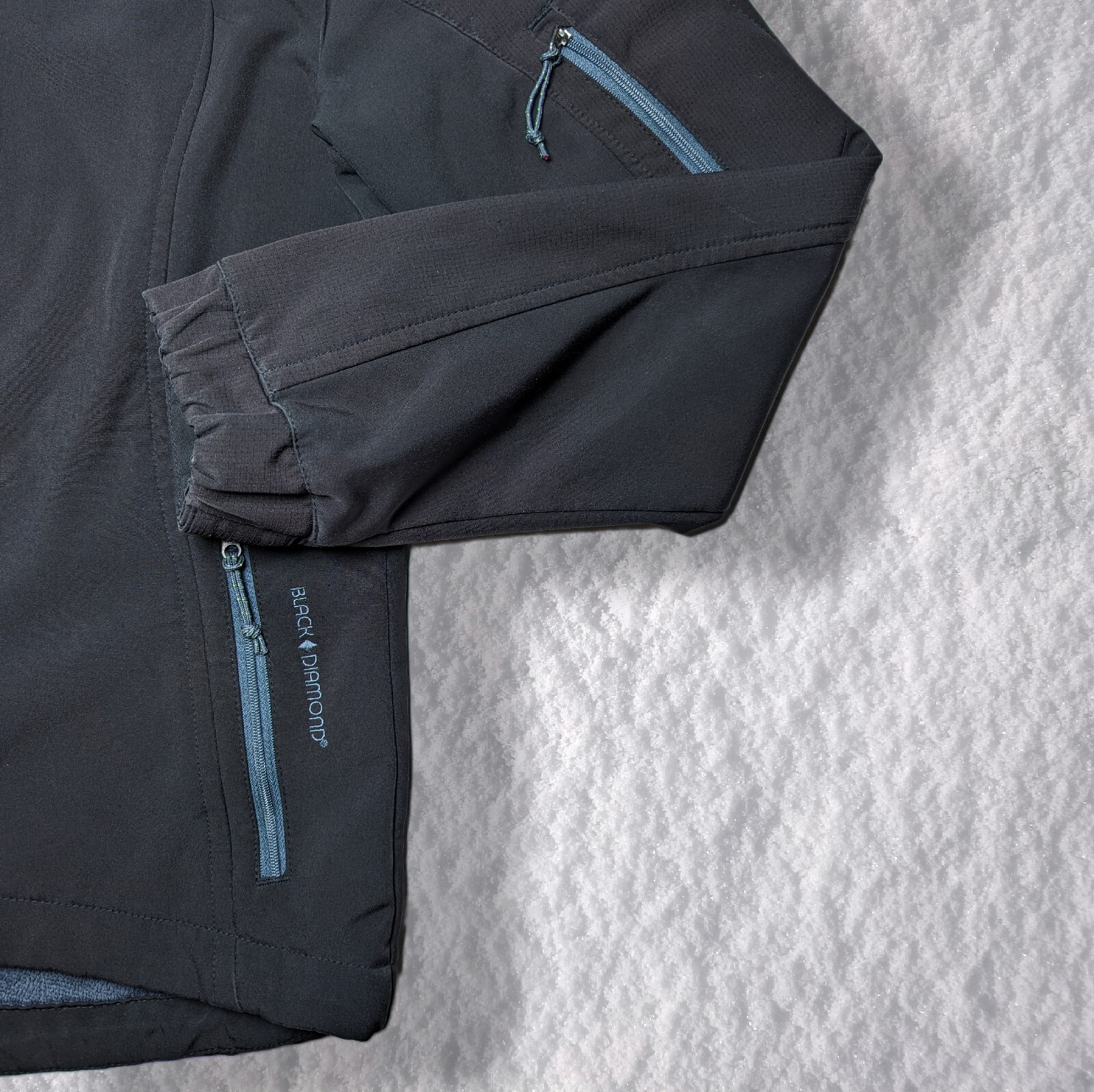 Black Diamond Softshell Jacket Double Diamond Hoo… - image 4