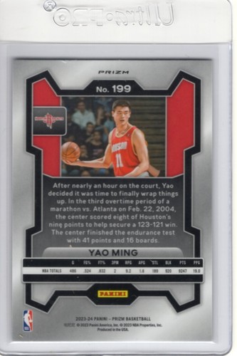 YAO MING 2023-24 PANINI PRIZM HYPER #199 - Imagen 2 de 2