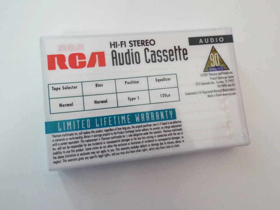 casete de audio estéreo de alta fidelidad RCA 90 minutos Foto 2 de 2