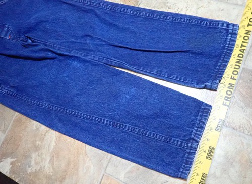 Vtg Round House Bib Overalls Denim Blue Youth Kids Size 8 (24x21) Made In USA - Picture 6 of 10
