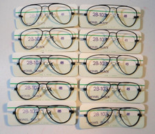 Vintage 10 Pc. Lot COTTET 28-103 Black 45 Aviator KIDS Eyeglass Frame NOS G4