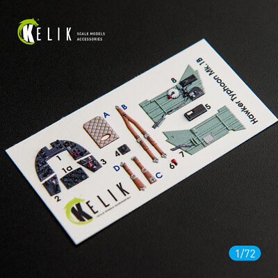 Kelik K72024 1:72 Hawker Typhoon Mk.IB interior 3D decals for Airfix kit