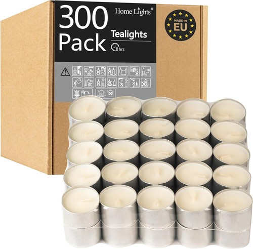 Tealight Candles White Votive Smokeless European Tea Light Unscented Candles