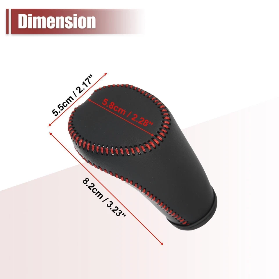 Gear Shift Knob Cover Protector w/ Red Thread for Chevrolet Equinox 2018-2021 Foto 4 de 4