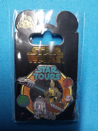Disney Star Wars Star Tours Pin Endor R2-D2 C-3PO New