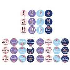 Lovely Floral Baby Monthly Mile stone Stickers Adhesive for Registry First Year