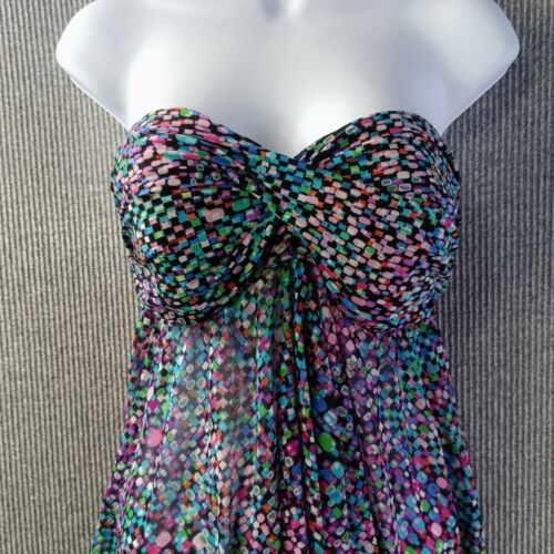 Profile By Gottex Tanktini Top Womens S-M Multicolored Geometric Print Strapless - Picture 2 of 13
