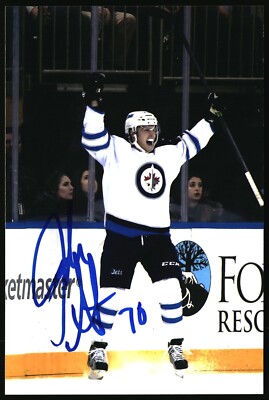 John Albert Autographed 4x6 Color Photo Winnipeg Jets #70 Only NHL Goal A