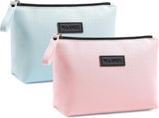 Cosmetic Bags for Women Small Makeup Bag for Purse Pu Leather Makeup Pouch Trave
