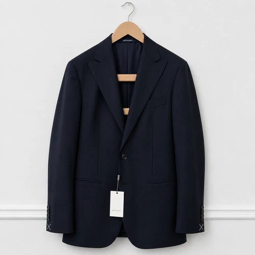 Men Suitsupply Blazer Havana Peak Jetted Pure Wool S110 Size EU52 UK/US42