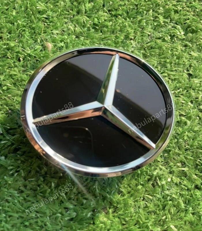 2.95inch/75mm Set Of 4 Center Caps Glossy Black Fits Most Models Mercedes Benz Foto 4 de 4