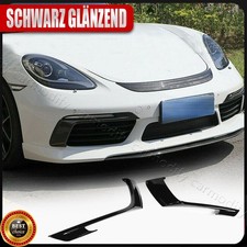 Glanz Schwarz Front Stoßstange Vent Canards Für Porsche 718 Boxster Cayman 16-19