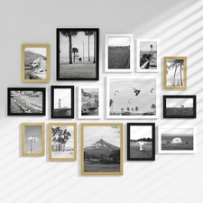 Venusmiles 15-Pack Picture Frames Collage Wall Decor Set - Multi-Size Gallery