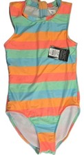 Art Class Girls One Piece Swimsuit Size XL Colorful Striped NWT 11A10