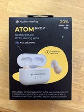 Audien ATOM PRO 2 Wireless Rechargeable OTC Hearing Aid, 100% authentic ￼