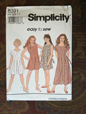 8391 Vintage Simplicity Sewing Pattern 1990s Girls Jumpsuit Three Lengths UNCUT