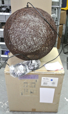 Maxim Lighting 14405CHWT Bali 19'' Woven String Dual Shade Pendant NO BLUB