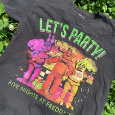 Vintage Five Nights At Freddy's Movie short sleeve black color shirt KV32956