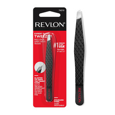 Revlon Expert Slant Tweezer, Precision Stainless Steel Hair Removal Tool