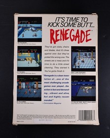 Renegade Apple II 2 Floppy Disk 5.25 DOS NES Taito 1989
