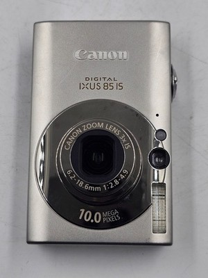 Canon Ixus 85 IS 10,0 MP Digitalkamera Silber - Funktionstüchtig