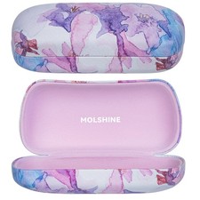 molshine Hard Shell Sunglasses Case, Classic Large Glasses Case Large, Purple