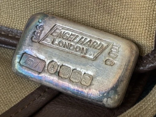 Engelhard Rare Edinburgh Privy 100g .999 Silver British Hallmark Series Toned