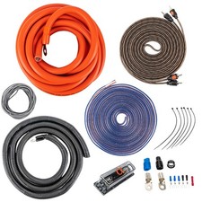 HK0 Premium 0-Gauge Complete Car Amplifier Installation Kit Power, Ground, Re...
