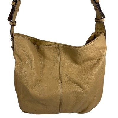 Tignanello Tan Leather Magnetic Closure Backpack tignanello tan , mini backpack lightly used 5... | Depop main image 3