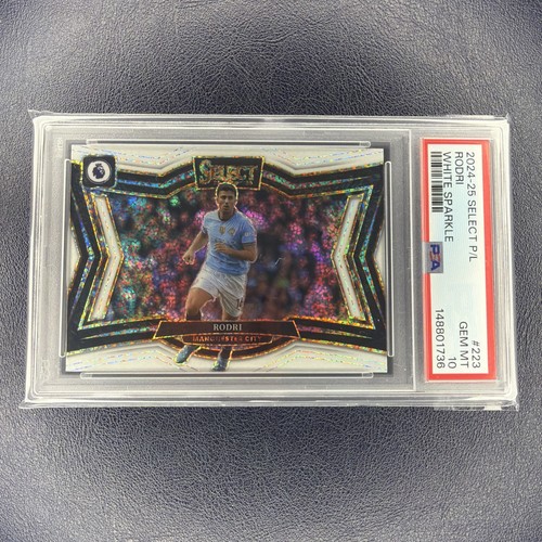2024-25 Panini Select EPL Rodri Field Level White Sparkle SSP Manchester City