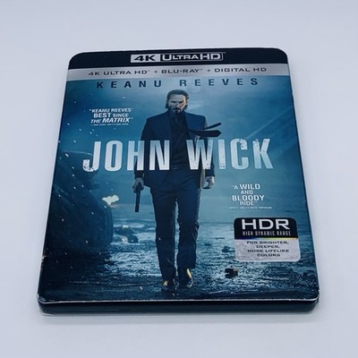 John Wick 4K Ultra HD + Blu-ray with Slipcover, 2014 2-Disc Set Keanu Reeves