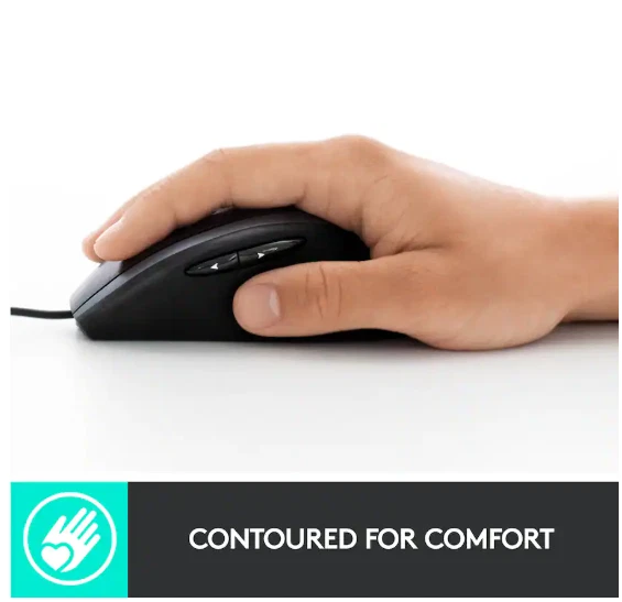 Logitech M500s Advanced Corded 7-Button Optical Mouse - Graphite (‎910-005783) - Image 3 of 4