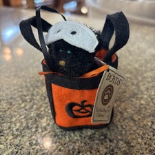 Boyds Bears Lil Boo Cat In Halloween Bag Mini Plush 904473 Head Bean Collection