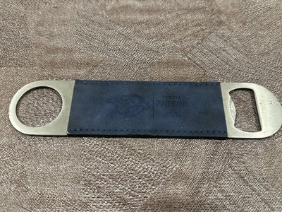 Patron Tequila Leather Beer Bar Speed Key Bottle Opener Handle Stainless Steel